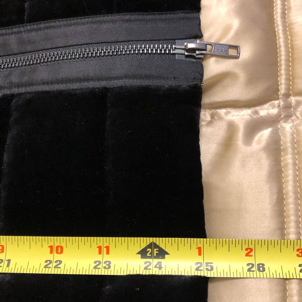 EILEEN FISHER BOMBER JACKET IN BLACK VELVET - Picture 7 of 8